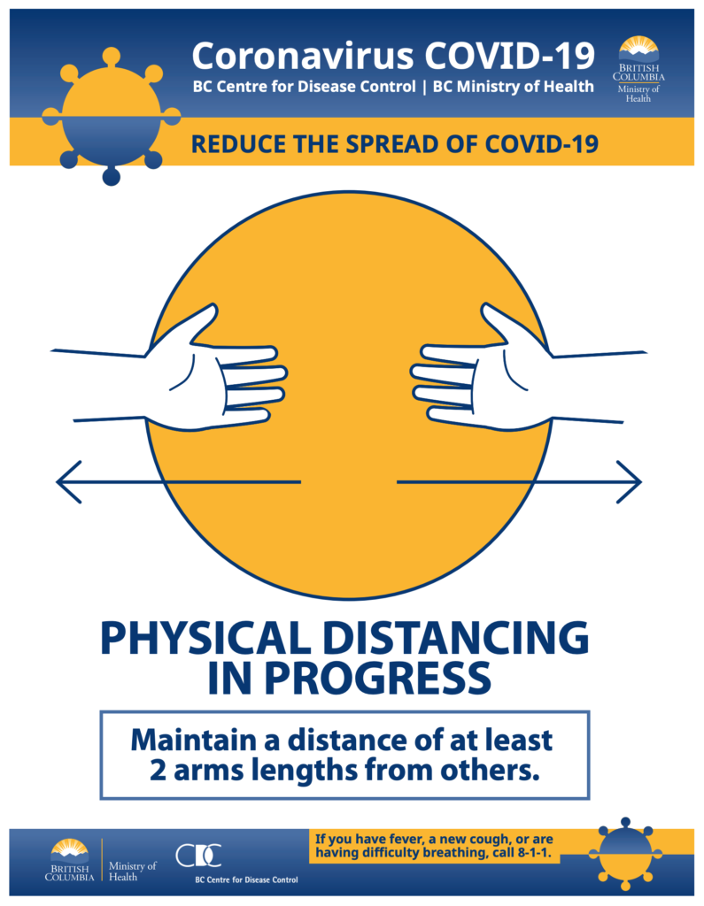 COVID-19 Social distancing poster