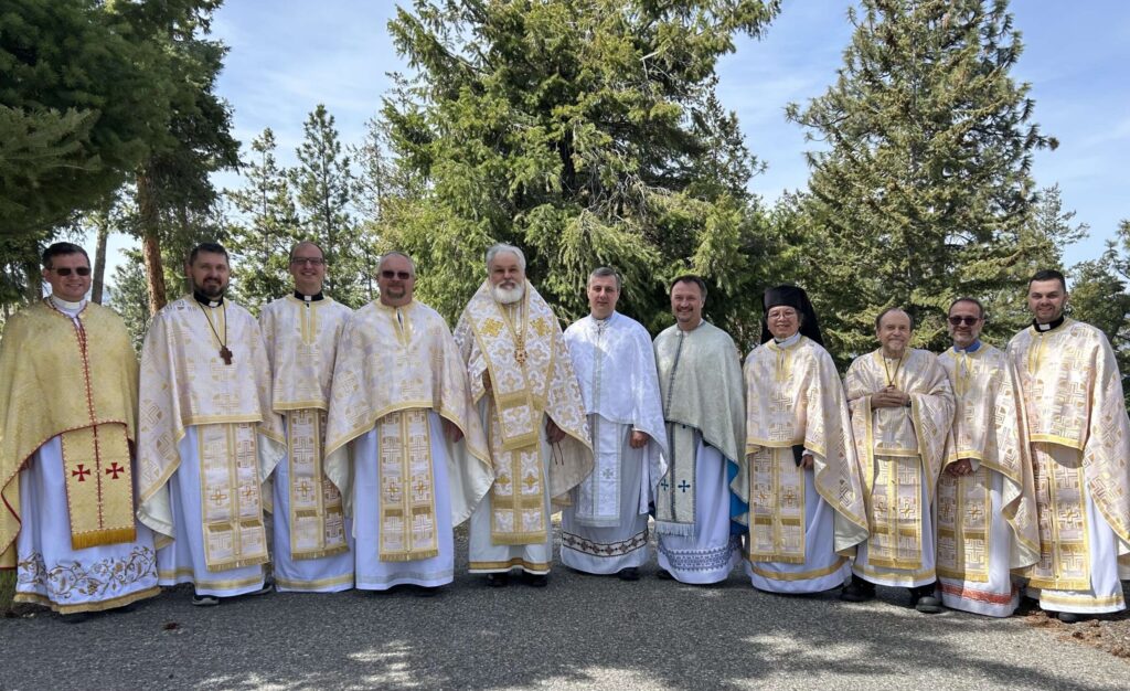 Eparchy of New Westminster clergy at their retreat in April 2024